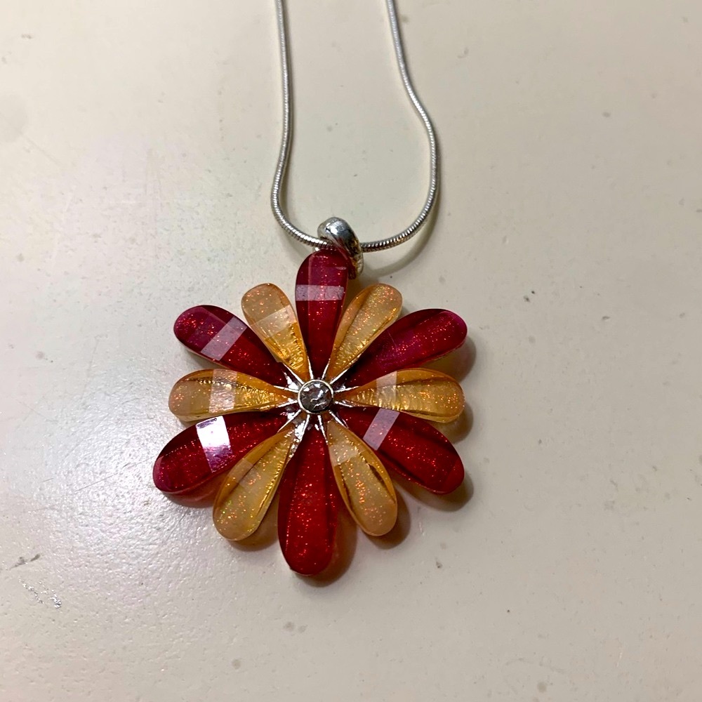 multicolored flower necklace